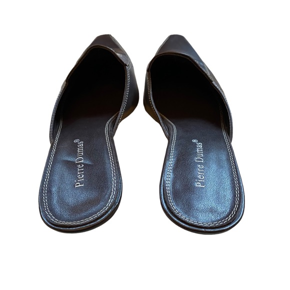 Pierre Dumas Brown Pointy Toe Slip On 9 - Picture 2 of 11